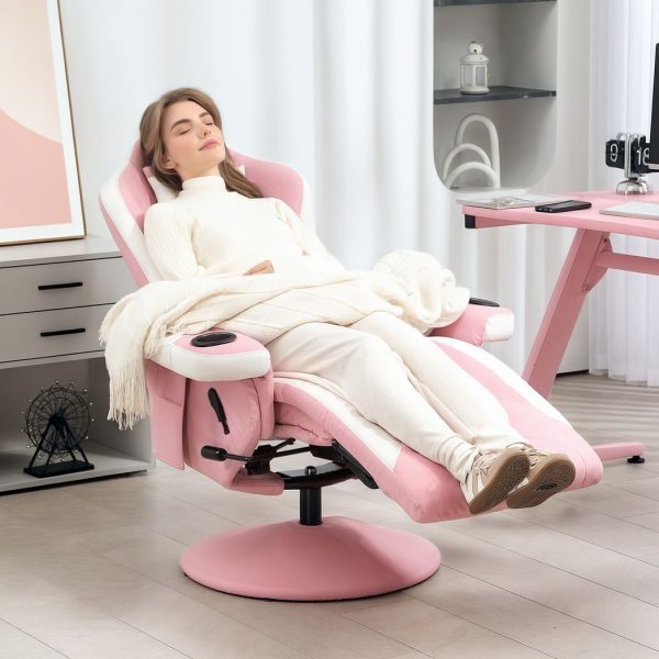 HOMCOM Manual Recliner Armchair PU Sofa Chair w/ Footrest & 135° Reclining - Image 7