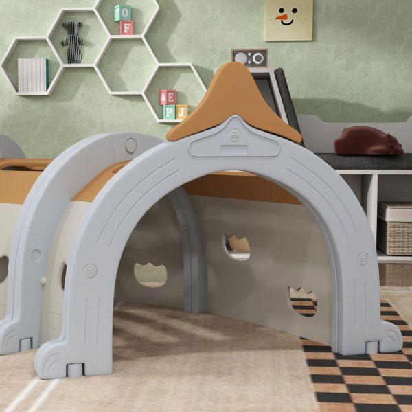 AIYAPLAY Kids Play Tunnel for Crawl and Climb, Monkey Design, Brown - Image 8