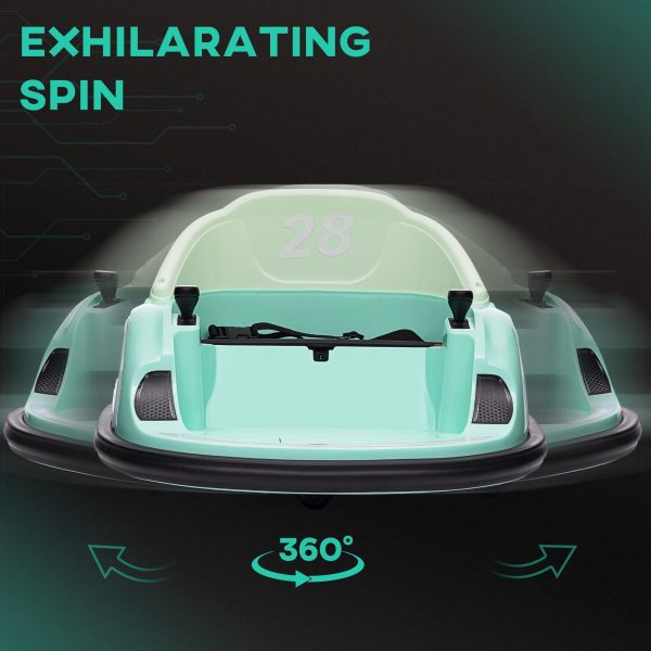 AIYAPLAY 360° Rotation 12V Kids Bumper Car w/ Remote Control - Image 3