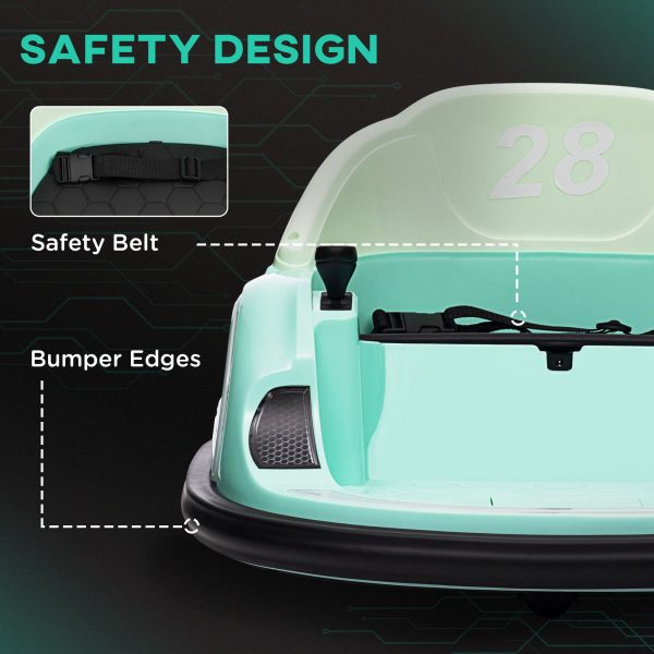 AIYAPLAY 360° Rotation 12V Kids Bumper Car w/ Remote Control - Image 7