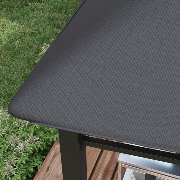 Outsunny 3x3(m) Outdoor Patio Gazebo Pavilion Canopy Tent Steel Frame Grey - Image 8