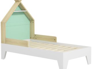 AIYAPLAY Toddler Bed Frame Bedroom Furniture w/ Guardrails, 144 x 74 x 110cm