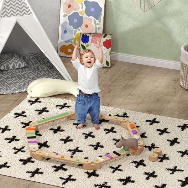 AIYAPLAY Wooden Balance Beam for Kids 3-8 Years Indoor Outdoor Use - Image 2