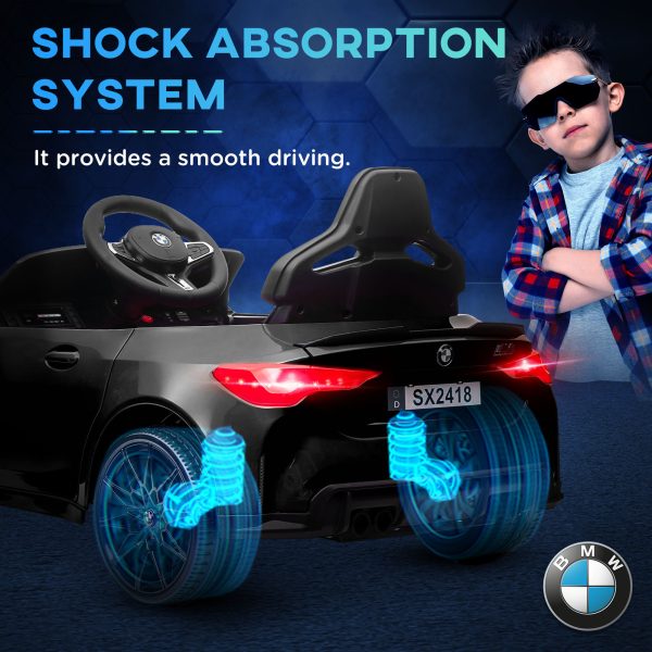 AIYAPLAY 12V BMW M4 Licensed Kids Electric Car w/ Remote, Suspension - Image 6