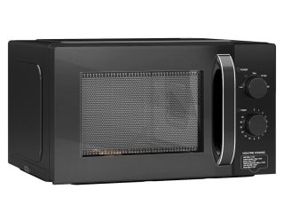 HOMCOM 23L Solo Manual Microwave Oven with 5 Levels, Timer, Black