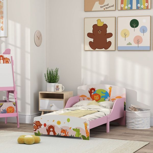 AIYAPLAY Toddler Bed, Cute Animal-Themed Kids Bed Frame, 143 x 77 x 60cm - Image 8