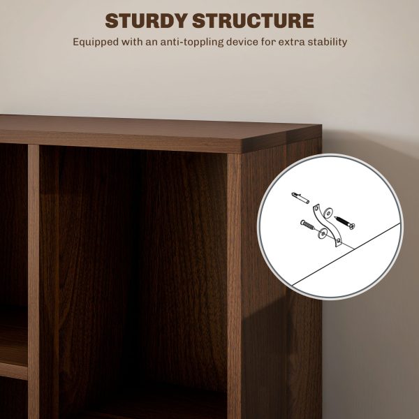 HOMCOM Bookcase Modern Bookshelf Cabinet for Home Office - Image 4