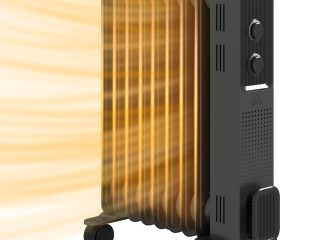 HOMCOM Oil Filled Radiator Portable Space Heater W/ 9 Fin, 3 Heat Settings
