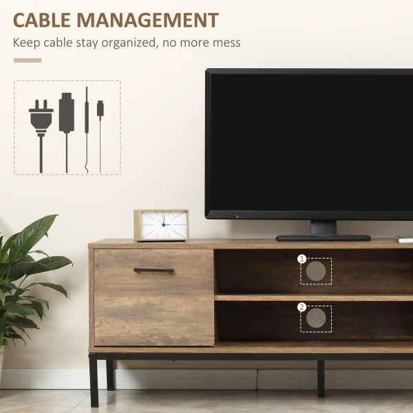 HOMCOM TV Stand for TV up to 50 Inches with Storage Coffee - Image 5