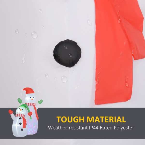 Outsunny 8FT Christmas Inflatable Snowman with Rotating Colorful LED Light - Image 4