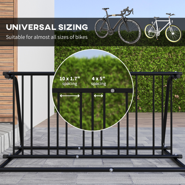 DURHAND Bike Stand 6 Bicycle Storage Rack for Indoor Garages Flat Use - Image 4