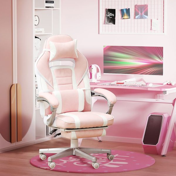 HOMCOM PU Leather Gaming Chair with Footrest 150 Degree Reclining Back - Image 2