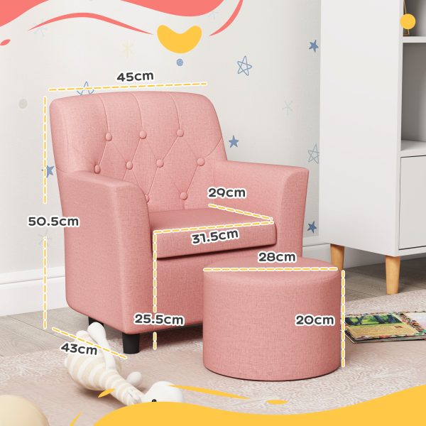 AIYAPLAY Kids Sofa Set with Footrest for Playroom Bedroom - Image 5