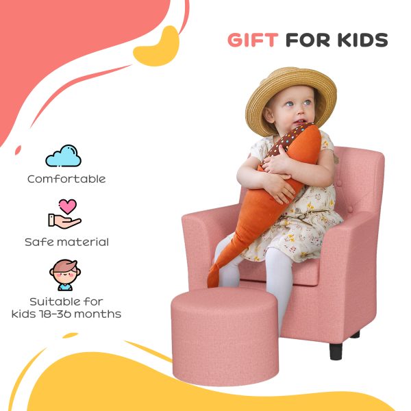AIYAPLAY Kids Sofa Set with Footrest for Playroom Bedroom - Image 7