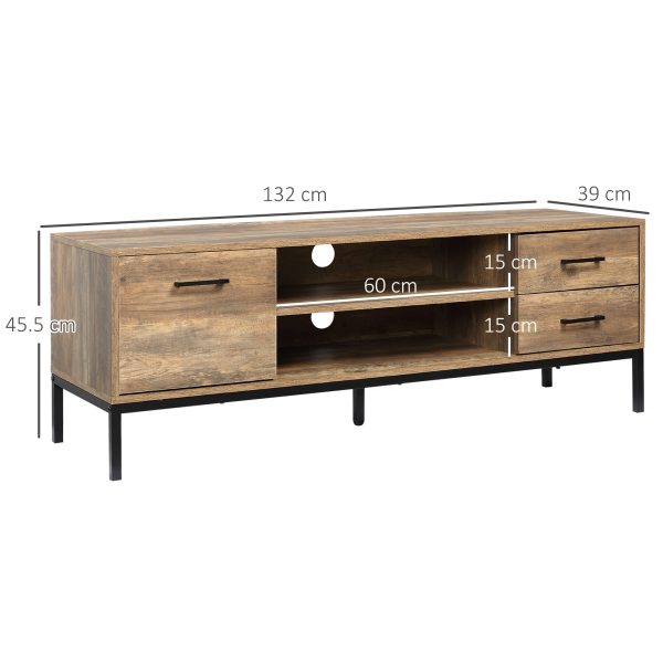HOMCOM TV Stand for TV up to 50 Inches with Storage Coffee - Image 6