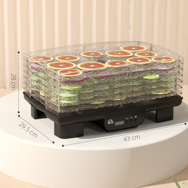 HOMCOM 6 Tray Food Dehydrator, Food Dryer Machine for Fruit Meat Vegetable - Image 6