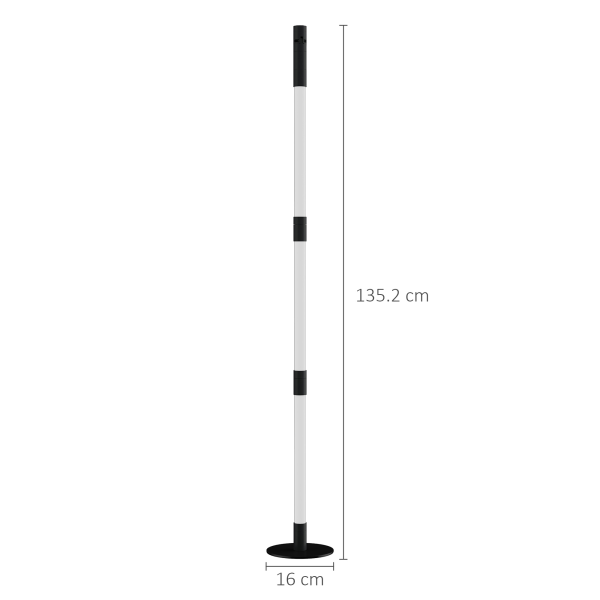 HOMCOM LED Floor Lamp, Corner Floor Lamp App & Remote Control Dark Grey - Image 6