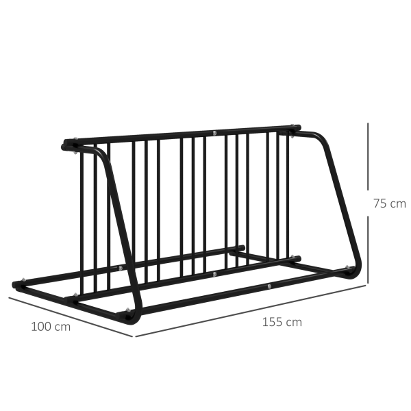 DURHAND Bike Stand 6 Bicycle Storage Rack for Indoor Garages Flat Use - Image 5