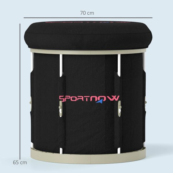 SPORTNOW Ice Bath Tub Outdoor, 210L Portable Cold Water Therapy Tub, Black - Image 5