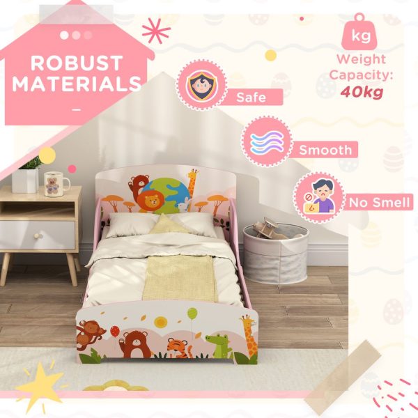 AIYAPLAY Toddler Bed, Cute Animal-Themed Kids Bed Frame, 143 x 77 x 60cm - Image 4
