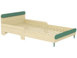 AIYAPLAY Toddler Bed, Kids Bed w/ Safety Rail, 195 x 103 x 60.5cm, Green
