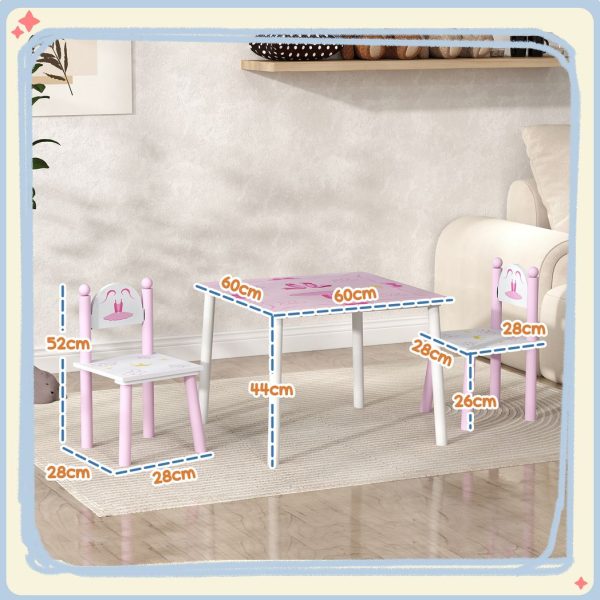 AIYAPLAY Princess Design Toddler Table and 2 Chairs Set, for Playroom - Image 5