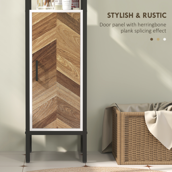 HOMCOM Tall Bathroom Storage Cabinet with 3 Shelves, 30 x 30 x 170 cm, White - Image 7