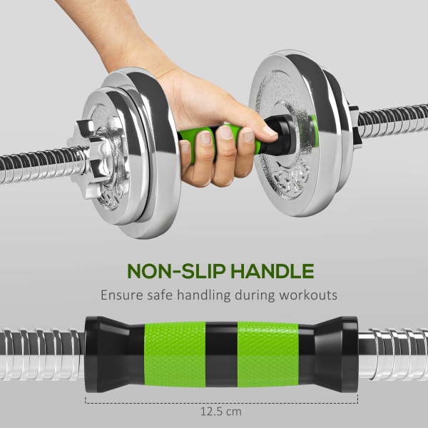 SPORTNOW 20kg 2-in-1 Adjustable Weights Dumbbells Set for Home Gym - Image 6