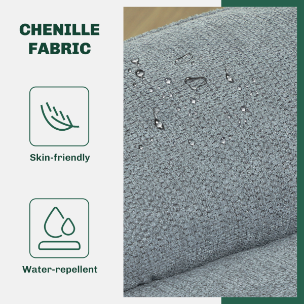HOMCOM Accent Chair with Water-Repellent Chenille Fabric - Image 6