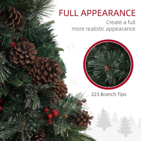 HOMCOM 4ft Artificial Christmas Tree with 60 Warm White LED Lights - Image 7