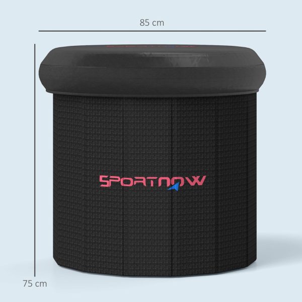 SPORTNOW Ice Bath Tub Outdoor, 300L Portable Cold Water Therapy Tub, Black - Image 5
