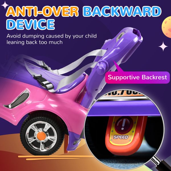 AIYAPLAY 3 in 1 Ride on Push Car, Cartoon Robot Foot to Floor Slider - Image 6