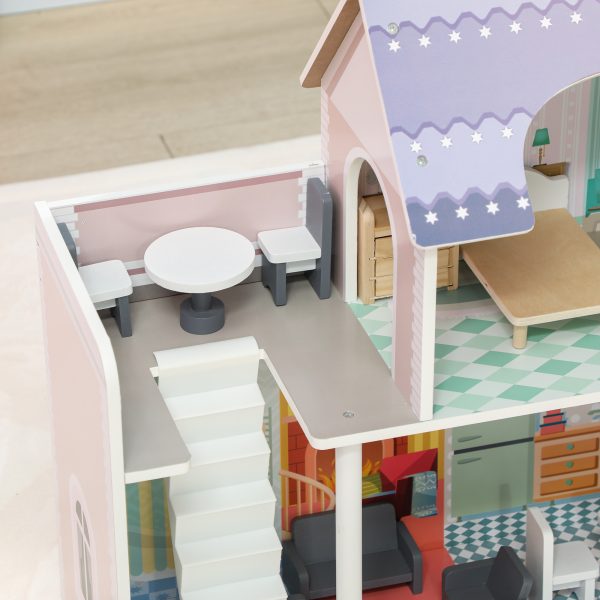 AIYAPLAY Dolls House with 13 Pieces Furniture & Accessories - Image 7