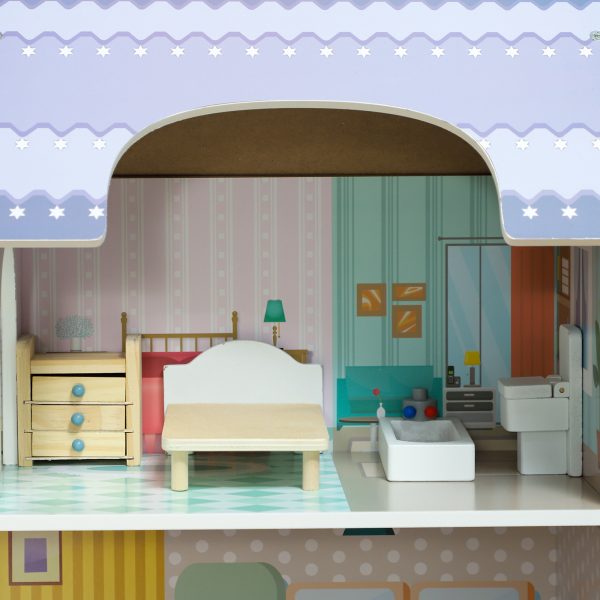 AIYAPLAY Dolls House with 13 Pieces Furniture & Accessories - Image 8