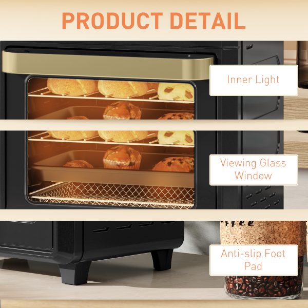 HOMCOM 10L Air Fryer Oven, Electric Oven, Grill, Roast, Bake, 1000W - Image 6