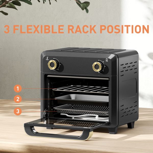 HOMCOM 10L Air Fryer Oven, Electric Oven, Grill, Roast, Bake, 1000W - Image 4