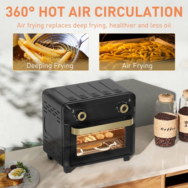 HOMCOM 10L Air Fryer Oven, Electric Oven, Grill, Roast, Bake, 1000W - Image 7