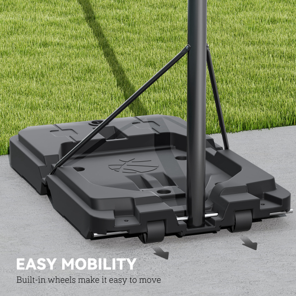 SPORTNOW 2.3-3.05m Basketball Hoop and Stand with Weighted Base and Wheels - Image 8