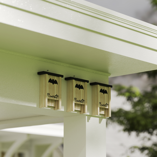 PawHut 3PCs Bat Boxes Designed to Attract Bats, 18 x 6 x 22.5 cm - Image 8