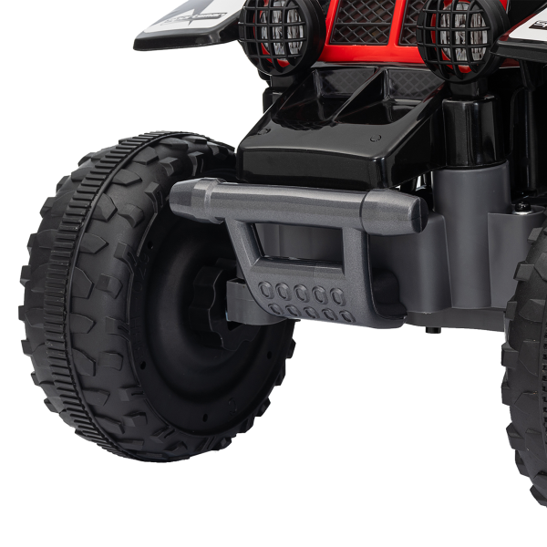 AIYAPLAY 6V Electric Quad Bike for Kids w/ Forward Backward, Black and Red - Image 7