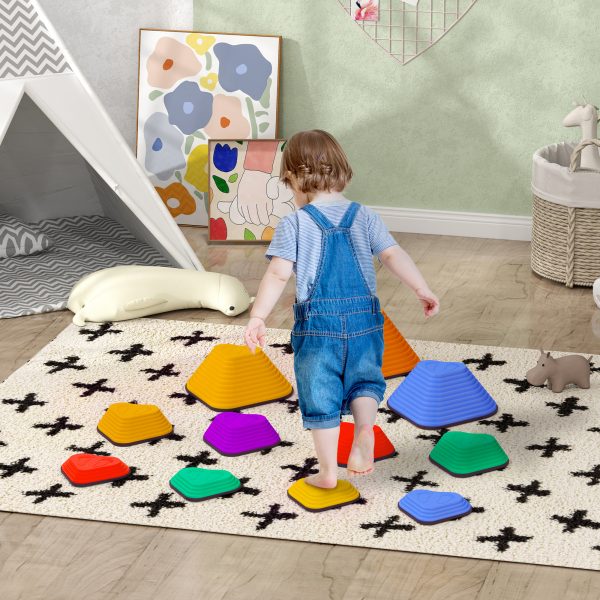 AIYAPLAY 11PCs Kids Stepping Stones, Non-Slip Stackable River Stones - Image 2