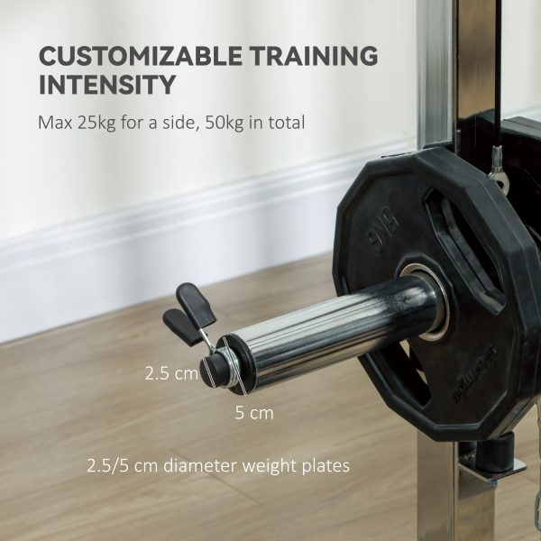 SPORTNOW Multi-Gym Smith Machine Power Cage for Home Gym Weight Lifting - Image 4