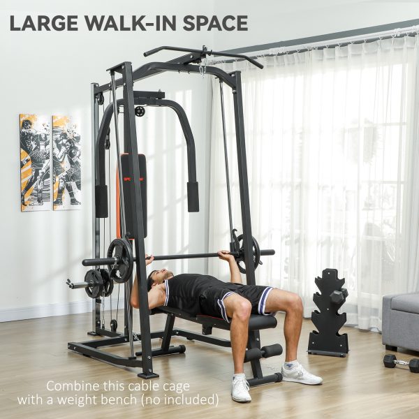 SPORTNOW Multi-Gym Smith Machine Power Cage for Home Gym Weight Lifting - Image 7