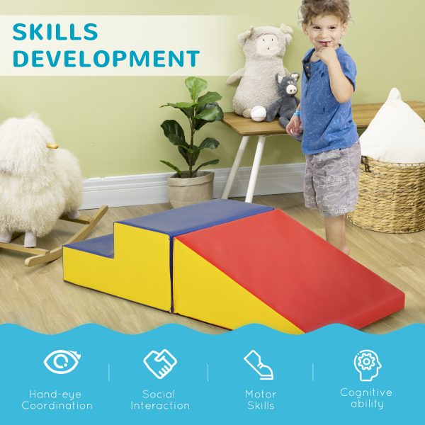 HOMCOM 2 Piece Soft Play Set for Toddler Climb and Crawl - Image 7