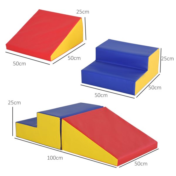 HOMCOM 2 Piece Soft Play Set for Toddler Climb and Crawl - Image 5