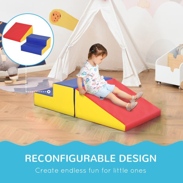 HOMCOM 2 Piece Soft Play Set for Toddler Climb and Crawl - Image 3