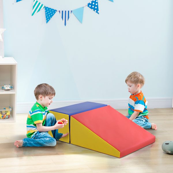 HOMCOM 2 Piece Soft Play Set for Toddler Climb and Crawl - Image 2