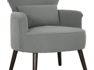 HOMCOM Armchair with Padded Seat and Backrest for Living Room, Light Grey