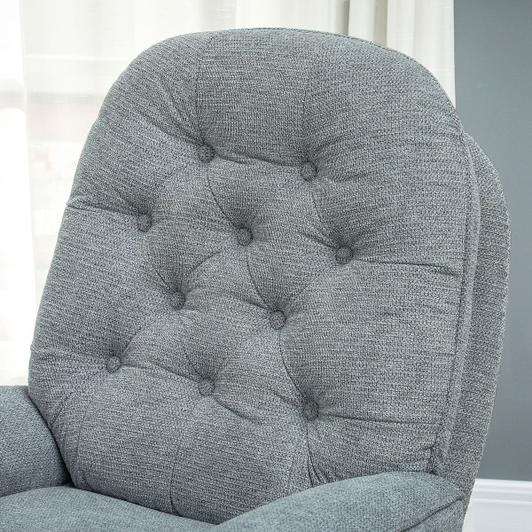 HOMCOM Accent Chair with Water-Repellent Chenille Fabric - Image 8