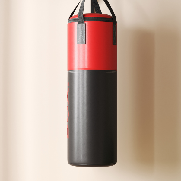 SPORTNOW Unfilled Punch Bag with Boxing Gloves and Wall Mounted Bracket - Image 8